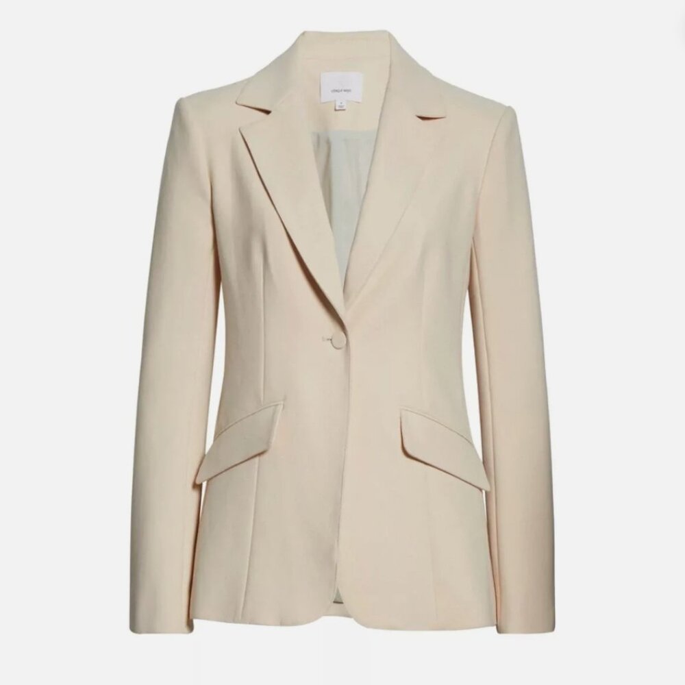 Cinq A Sept Kym Zipper Sleeve Blazer Jacket size 12 - Picture 3 of 12